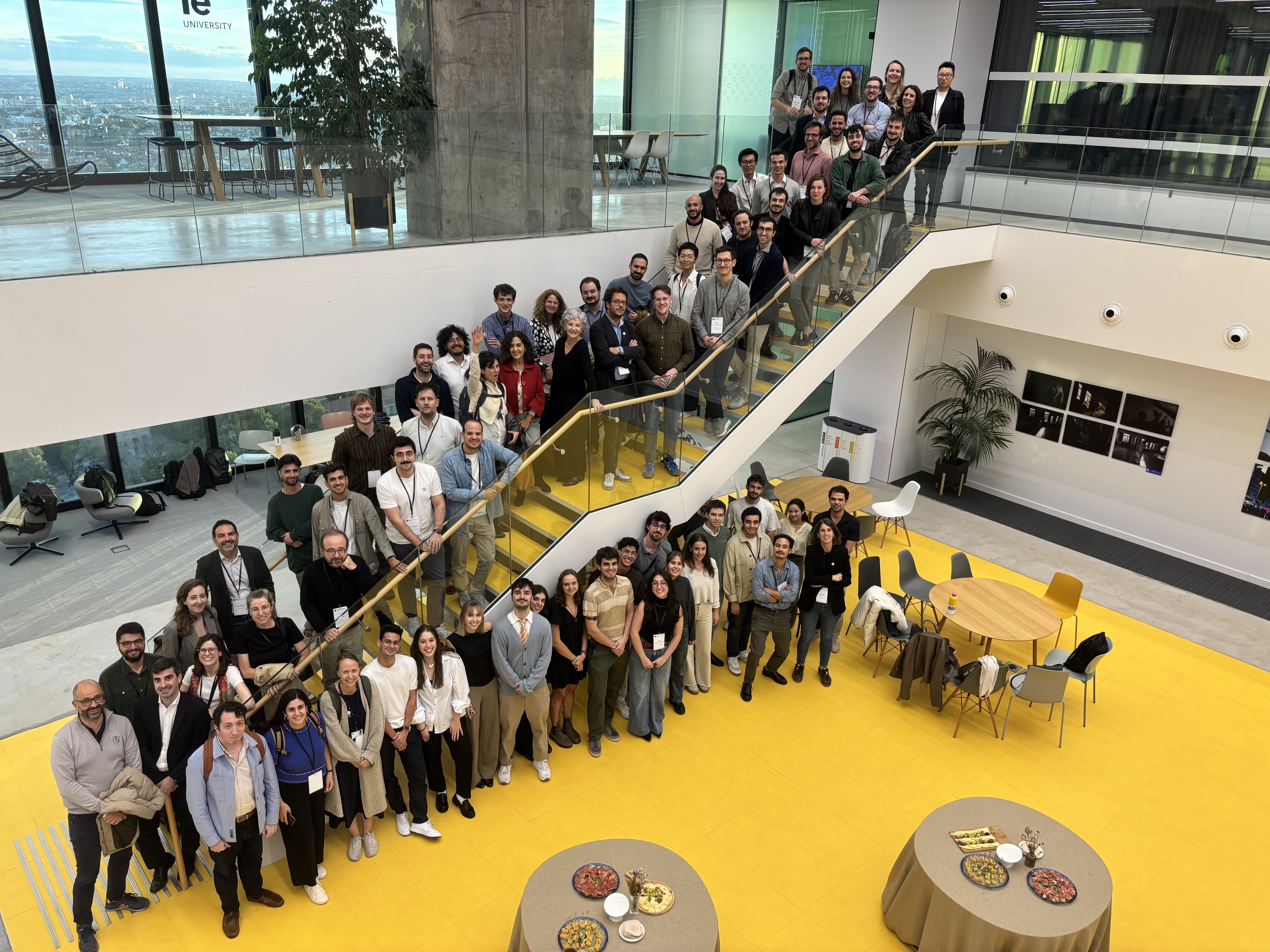 Group photo of participants at MESS II, IE Tower, Madrid